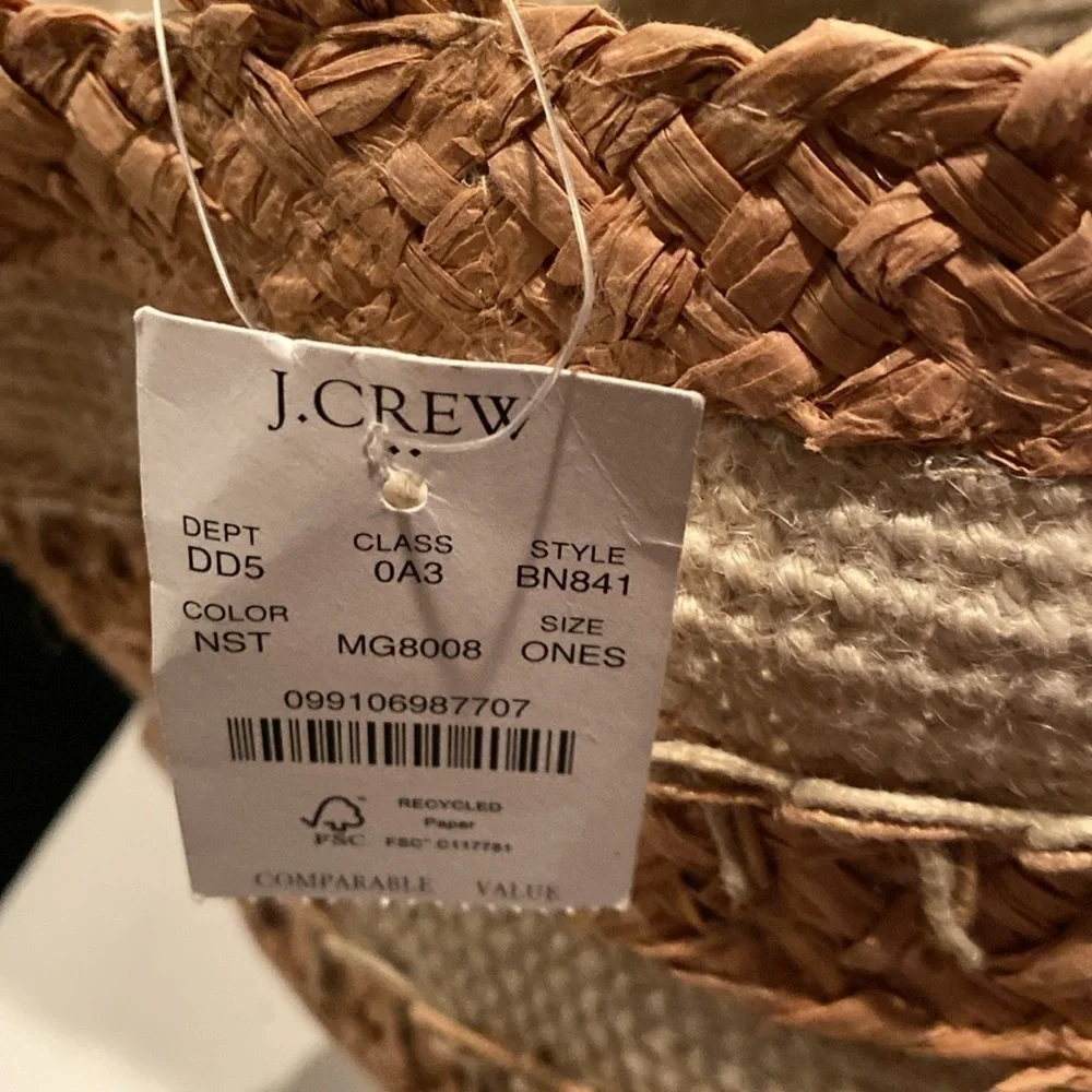 J. Crew Jute Beach Summer hand bag tote - Picture 3 of 6